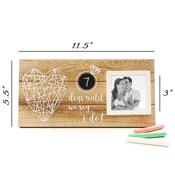 Days Until We Say I Do Chalk Board Photo Frame - Picture 4 of 8